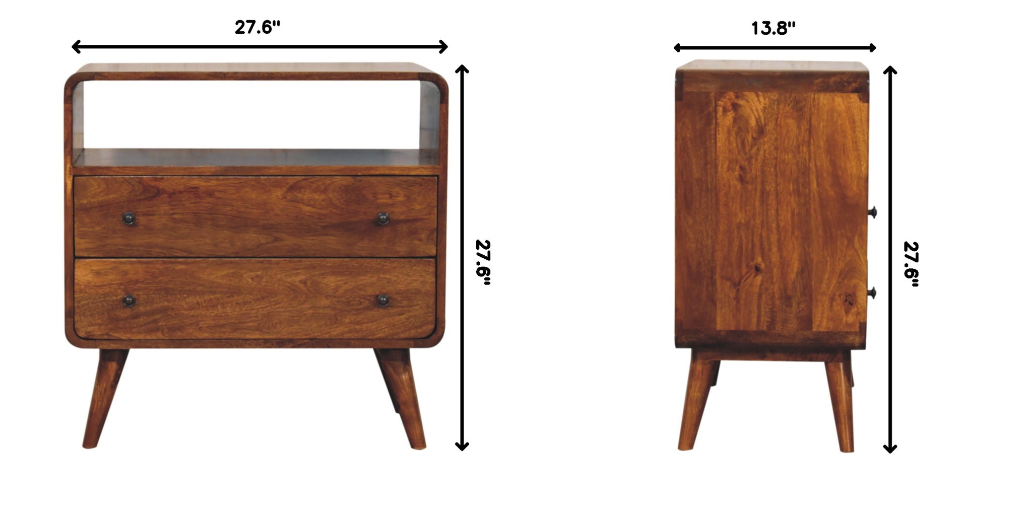 Curved Charm Console - Brown by HouseOfZazla
