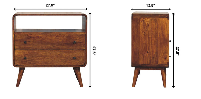 Curved Charm Console - Brown by HouseOfZazla