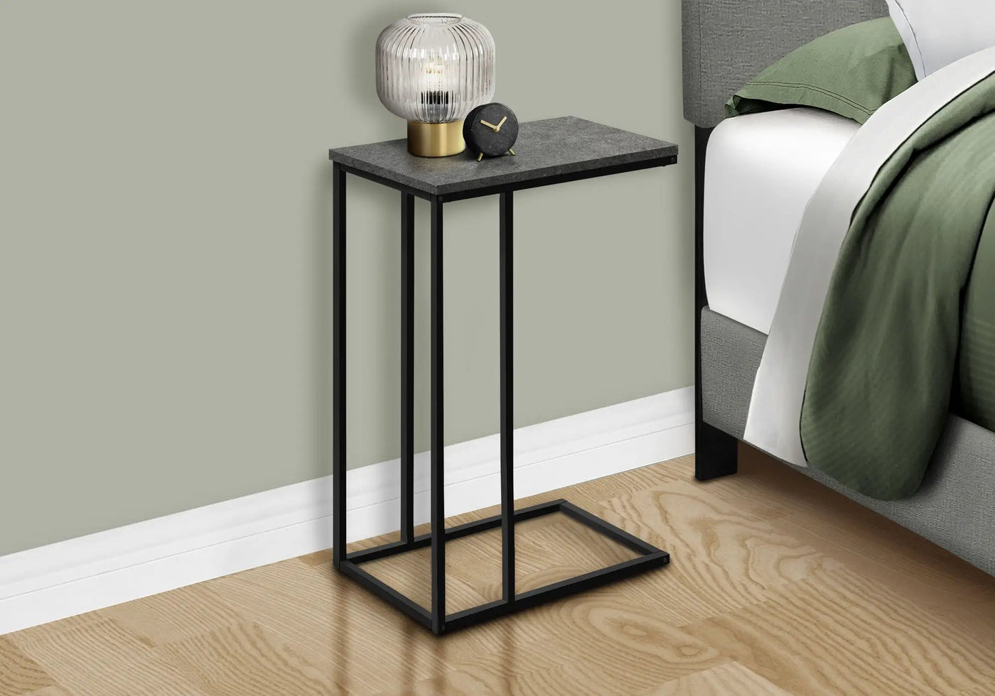 Accent Table, C-Shaped, Space-Saving Functionality by HouseOfZazla