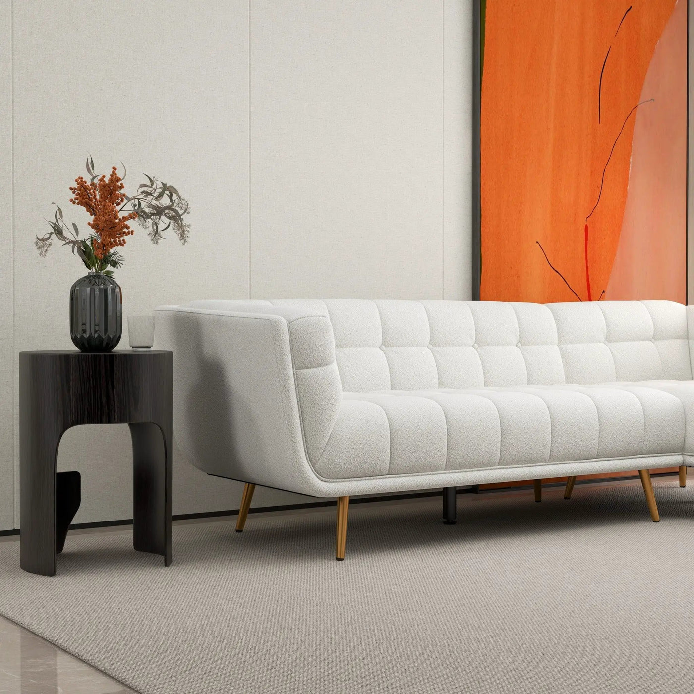 Addison - L Shape Sectional Sofa Tufted by HouseOfZazla
