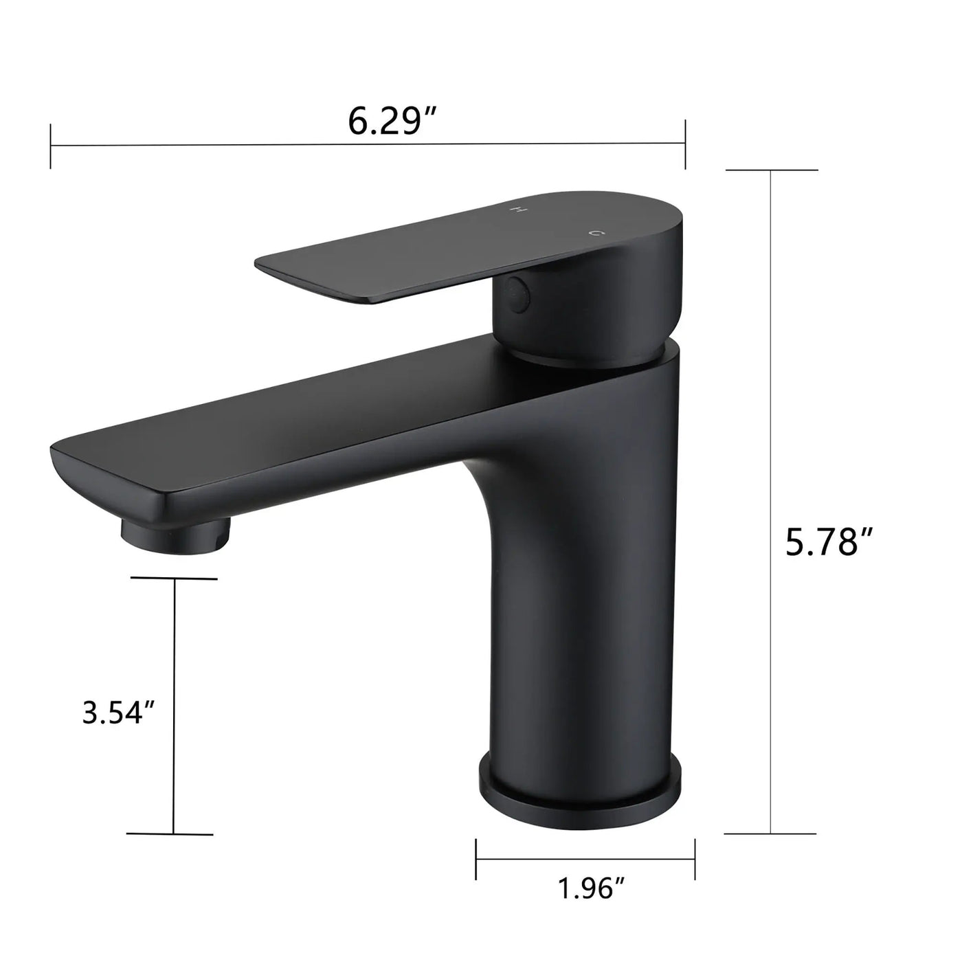Modern Bathroom Sink Faucet Single Handle Brass Countertop Mount by HouseOfZazla