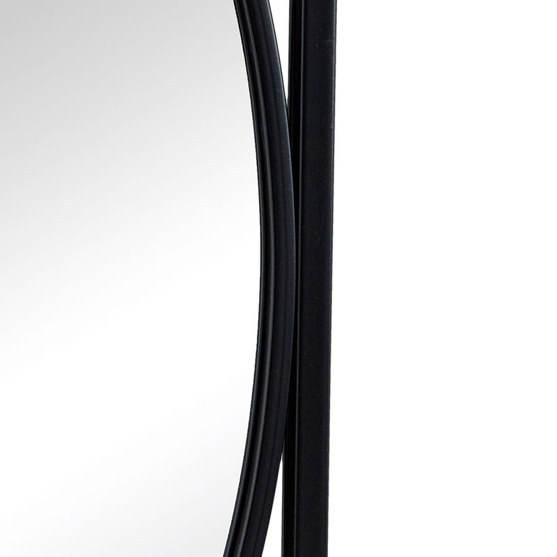 Rectangular Wall Mirror with Black Frame - 15.7" W x 0.7" D x 31.9" H - Black, photo 2 of 8