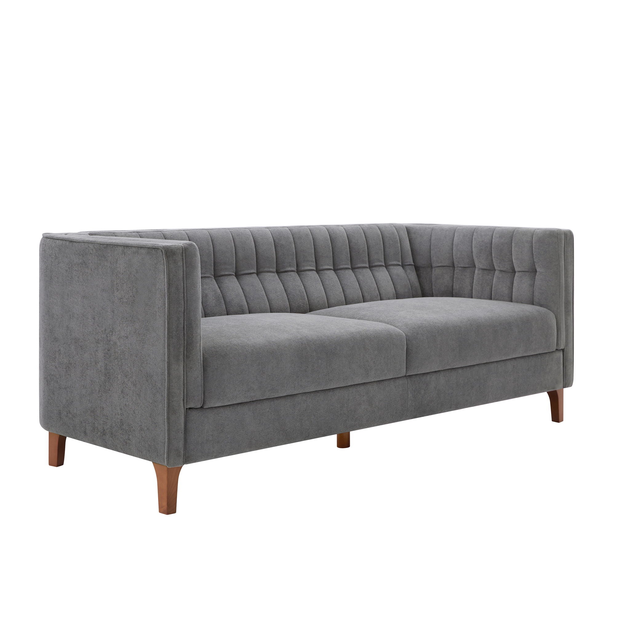 Modern 3 Seater Sofa Upholstered Couch with Curved Armrests by HouseOfZazla