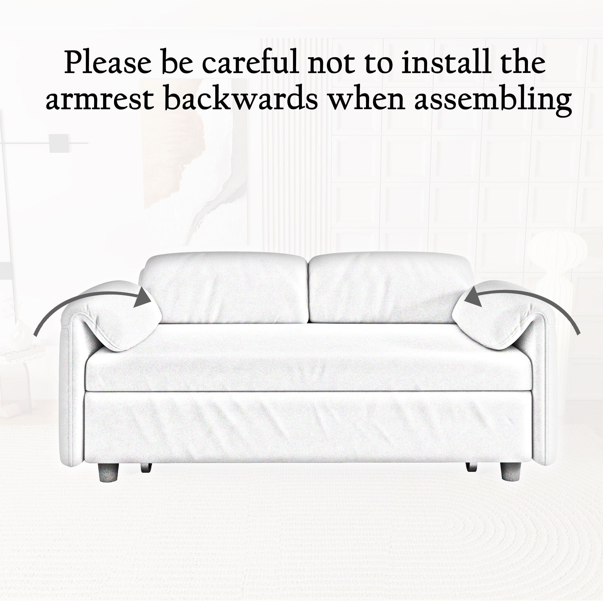 Sofa, Dual Purpose Lounge With Retractable Queen Size Bed by HouseOfZazla