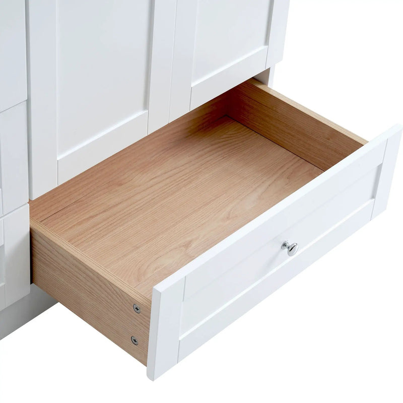 Shaker Free Standing Bathroom Vanity Cabinet & Sink, Soft Close Drawers, Soft Close Doors by HouseOfZazla