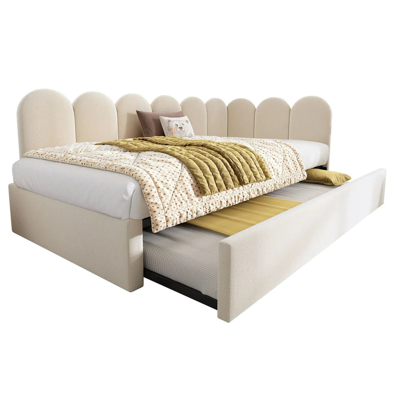 Upholstered Daybed With Metal Slatted Base by HouseOfZazla