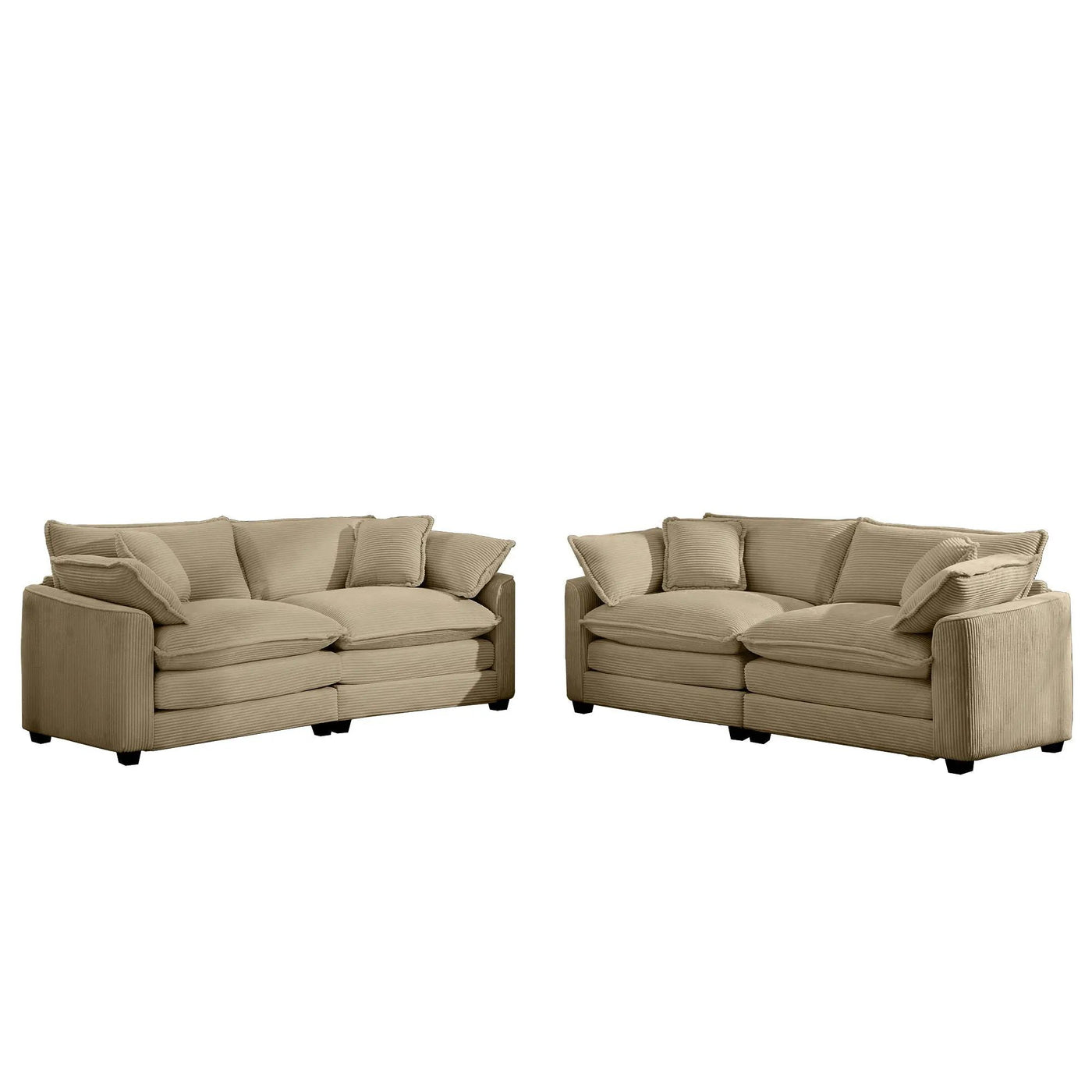 Elegant Oversized Sectional Sofa Set With Deep Seats And Flexible Layout by HouseOfZazla