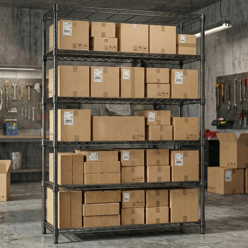 6-Tiers Storage Shelves - 2100LBS Capacity by HouseOfZazla