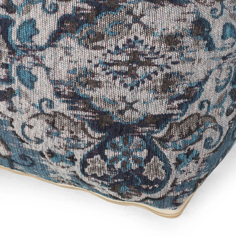 Anita - Square Pouf Ottoman And Floor Cushion - Blue by Unique Piece Furniture
