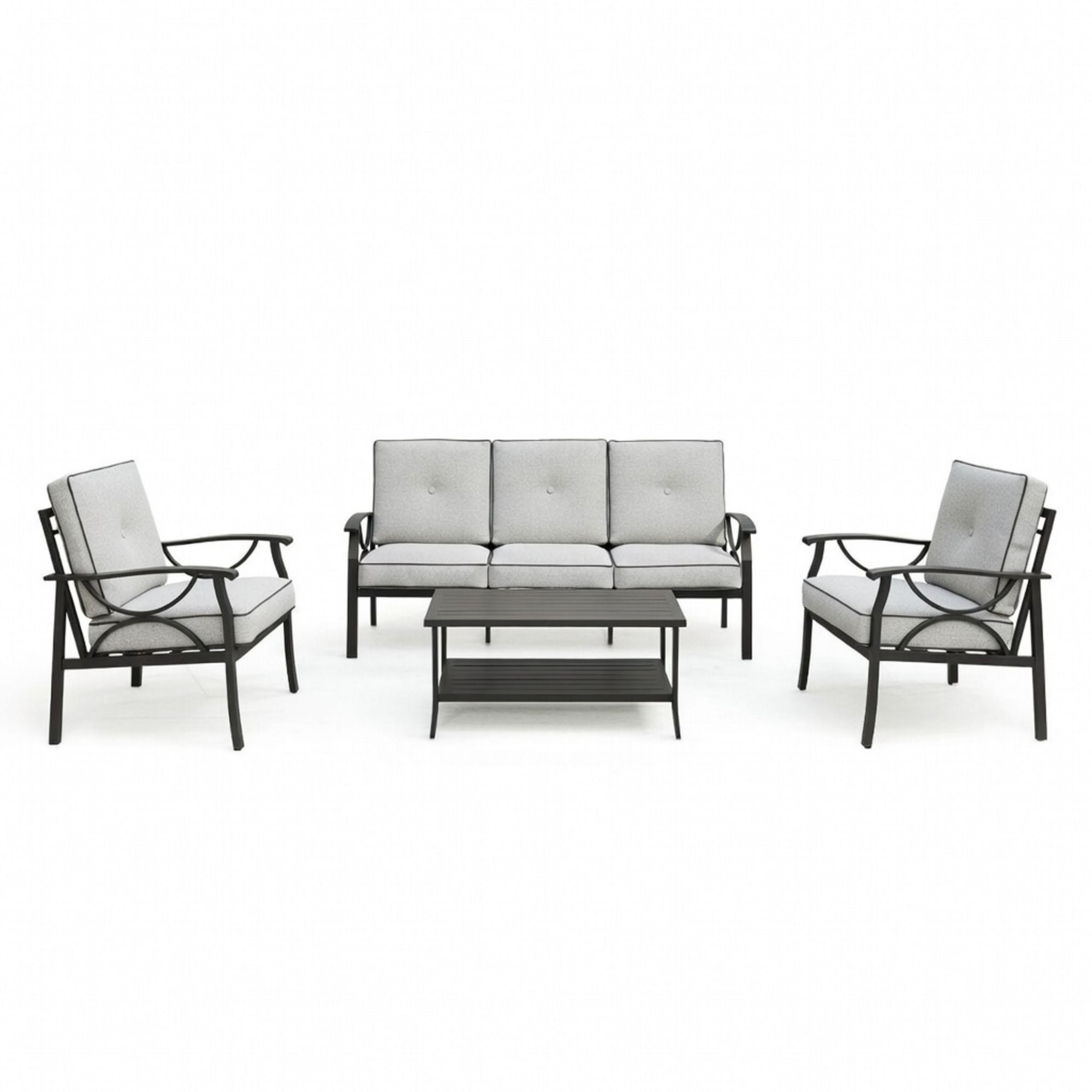 Patio Furniture Set with Coffee Table and Cushions for Backyard by HouseOfZazla