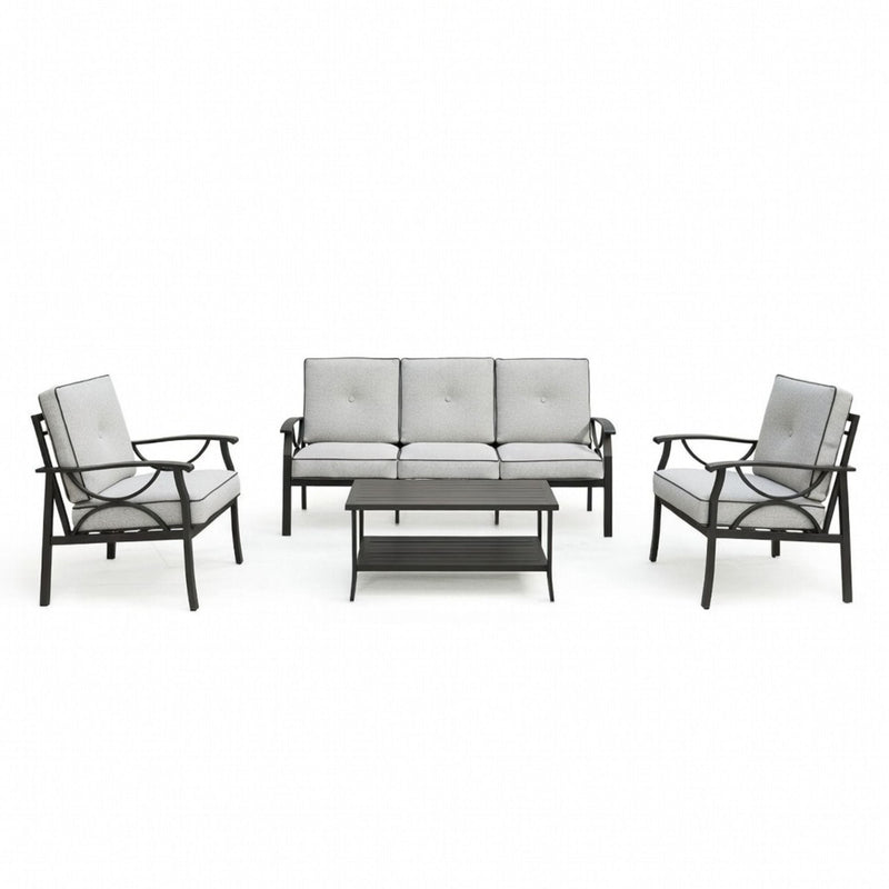 Patio Furniture Set with Coffee Table and Cushions for Backyard by HouseOfZazla