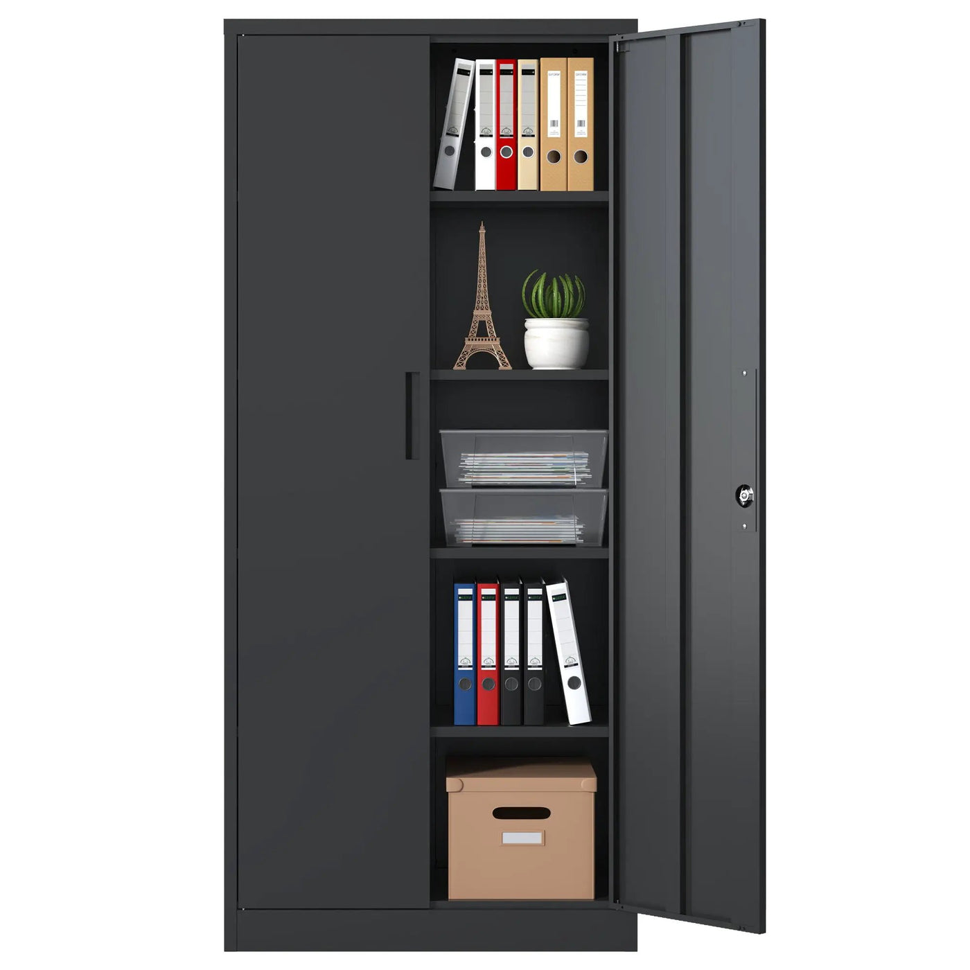 Heavy Metal Garage Storage Cabinet With Locking Doors, Steel, Adjustable Shelves by HouseOfZazla
