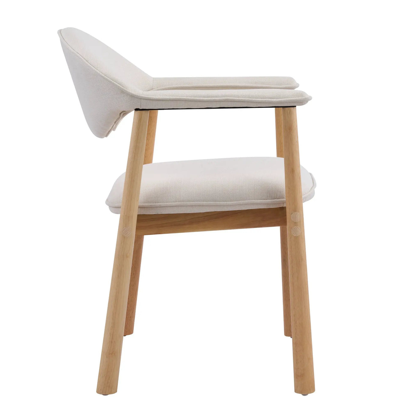 Upholstered Dining Chairs with Curved Back by HouseOfZazla