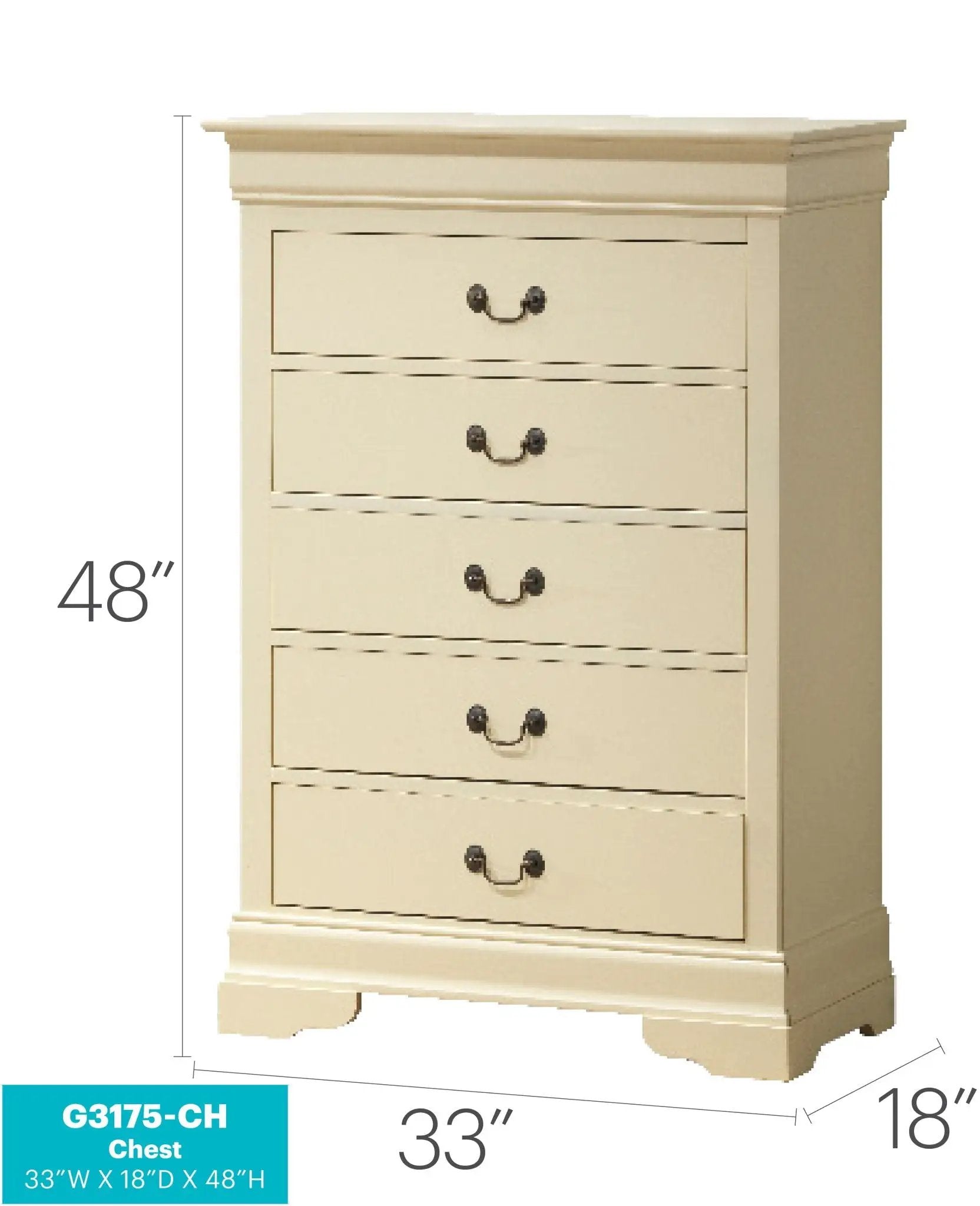 Louis Phillipe - Traditional Style Storage Chest Elegant by Unique Piece Furniture