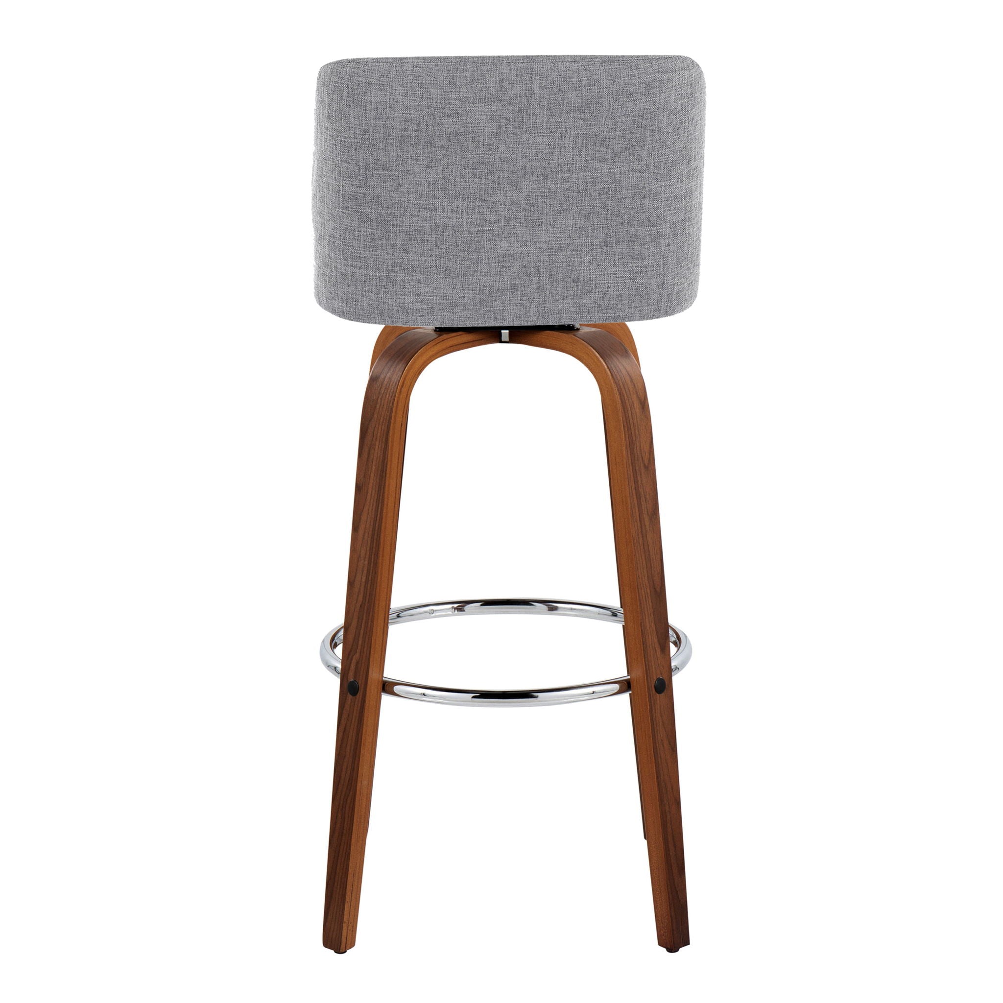 Toriano - Mid Century Modern Fixed Height, Barstool With Swivel With Round Footrest (Set of 2) by Unique Piece Furniture