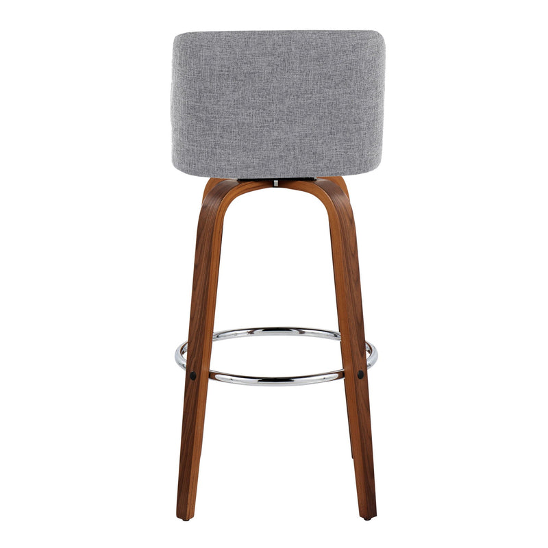 Toriano - Mid Century Modern Fixed Height, Barstool With Swivel With Round Footrest (Set of 2) by Unique Piece Furniture