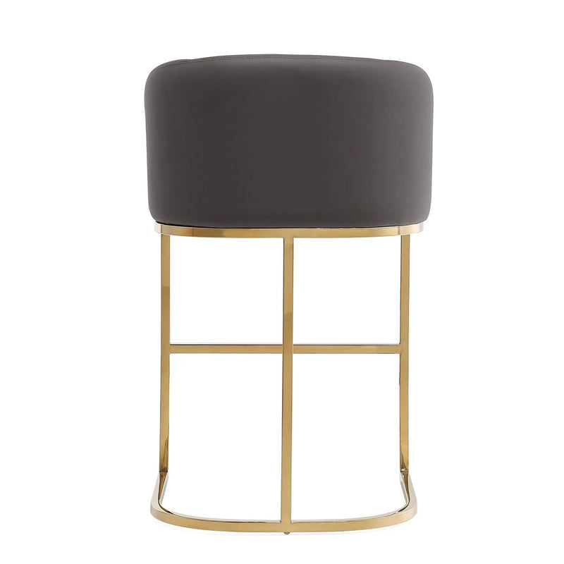 Mid-Century Modern Stool With Steel Base by HouseOfZazla