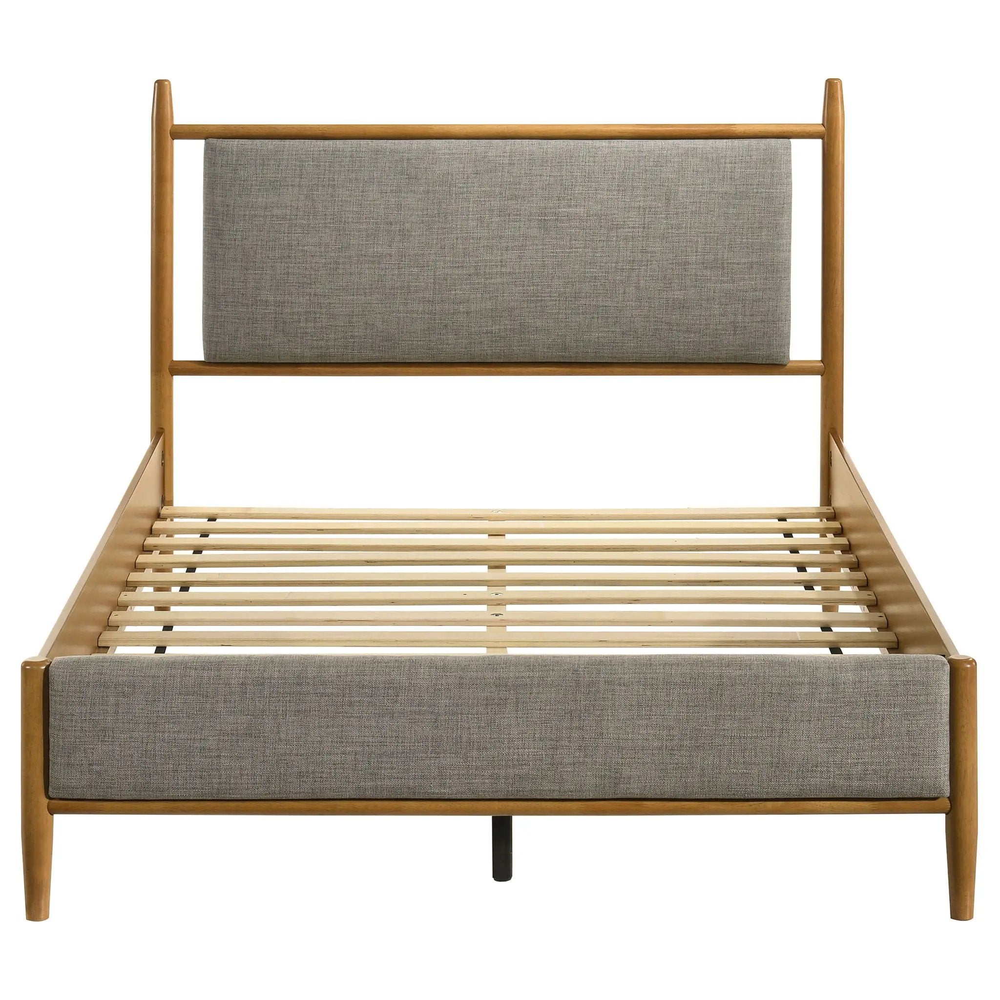Mason 46-inch Full Panel Platform Bed Grey and Light Brown by Unique Piece Furniture