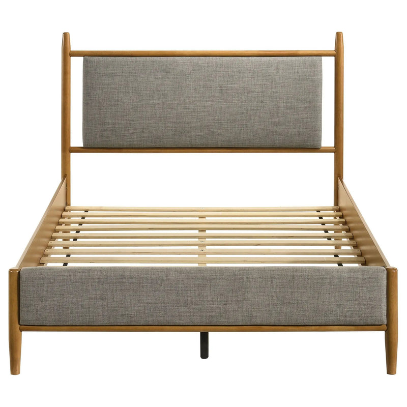 Mason 46-inch Full Panel Platform Bed Grey and Light Brown by Unique Piece Furniture