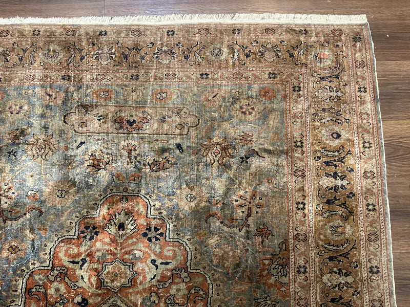 Silk Turkish Kayseri Rug 5x7, Light Blue by Jewel Rugs
