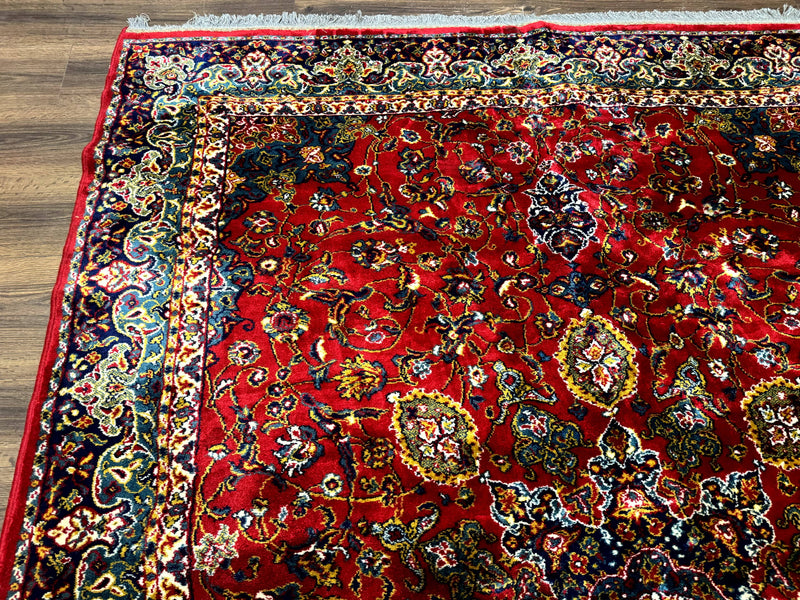Red Persian Rug 6x9, Medallion Carpet, Ardebil Design, Vintage Belgium Power Loomed Carpet by Jewel Rugs