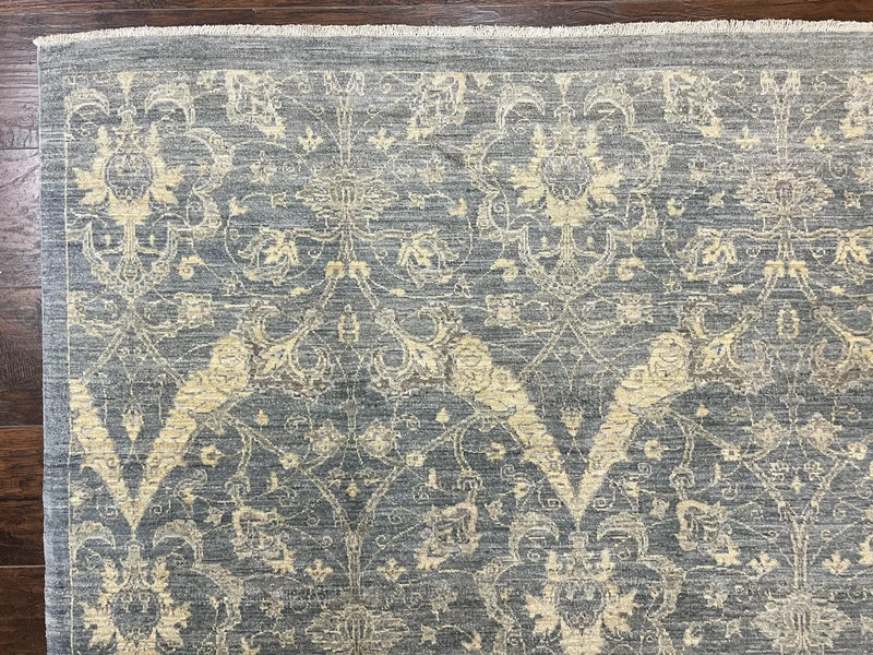 Contemporary Pakistani Rug 5 x 6.6, Handmade Floral Wool Rug, Spanish Pattern by Jewel Rugs