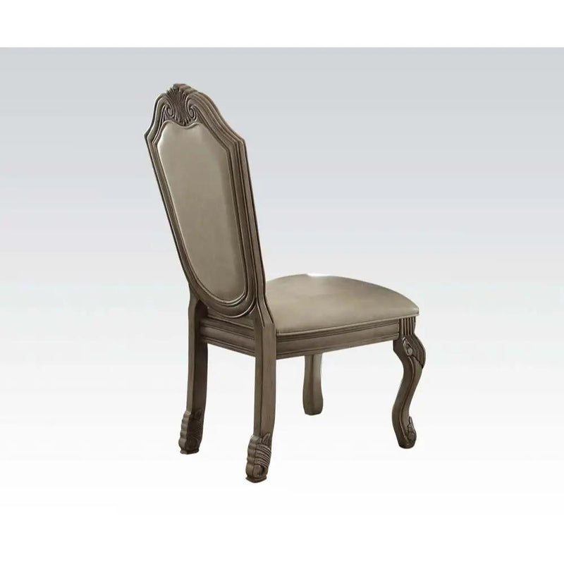 Chateau De Ville - Side Chair (Set of 2) - Synthetic Leather & Antique White by Unique Piece Furniture