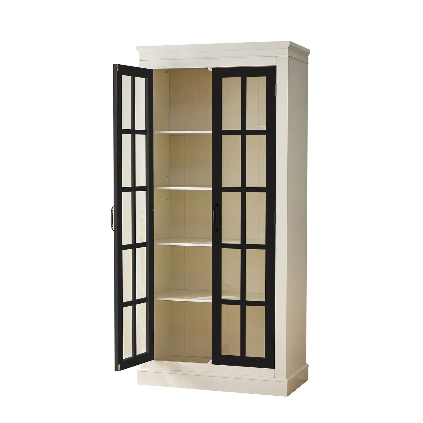 Rustic Style Display Cabinet With Glass Doors For Collectibles by HouseOfZazla
