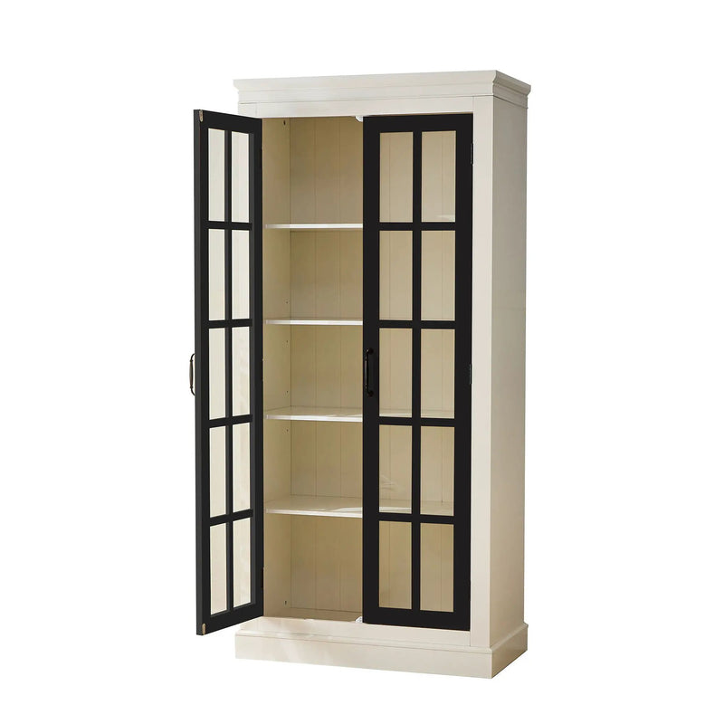 Rustic Style Display Cabinet With Glass Doors For Collectibles by HouseOfZazla