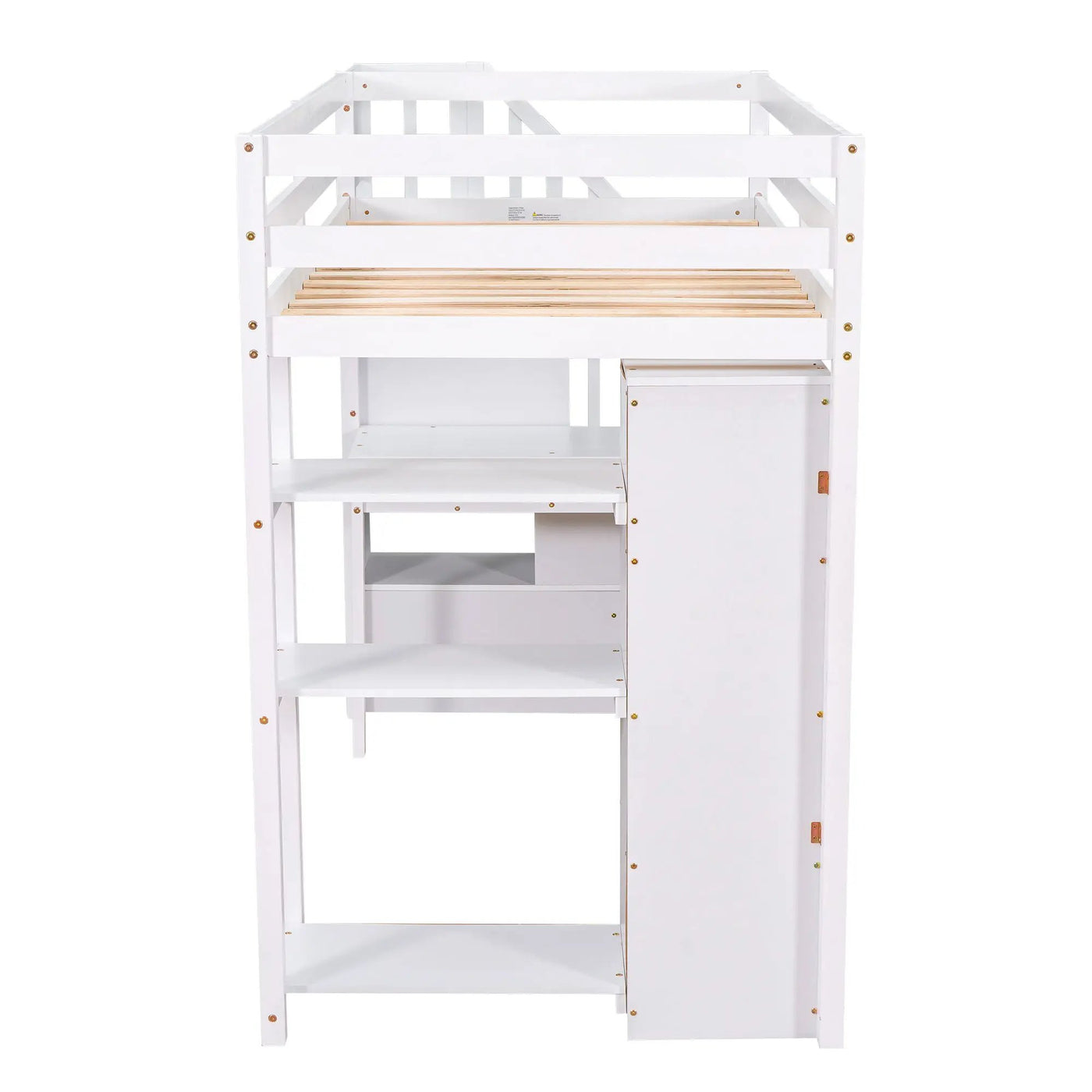 Loft Bed With Storage Drawers, Desk And Stairs With Shelves by Unique Piece Furniture