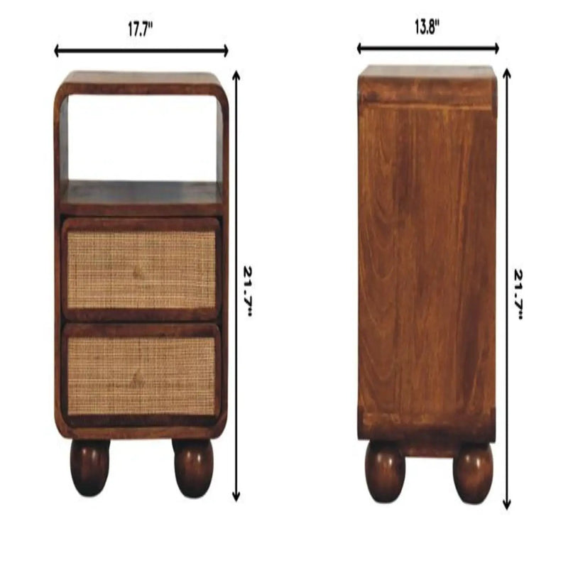 Larissa - 2 Drawer Nightstand - Brown by HouseOfZazla