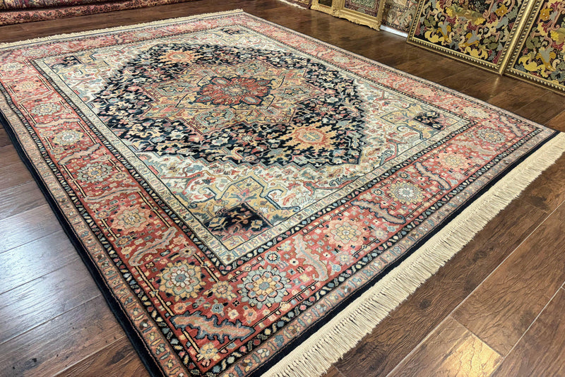 Karastan Navy Heriz #700/701 Rug, 8.8 x 10.6 Karastan Carpet, Wool Pile, Discontinued Vintage Karastan Rug, Original 700 Series, Geometric by Jewel Rugs