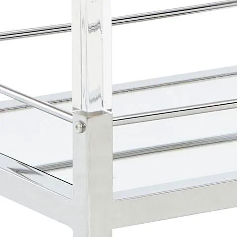 Chaseton - Bar Cart - Clear / Silver Finish by Unique Piece Furniture
