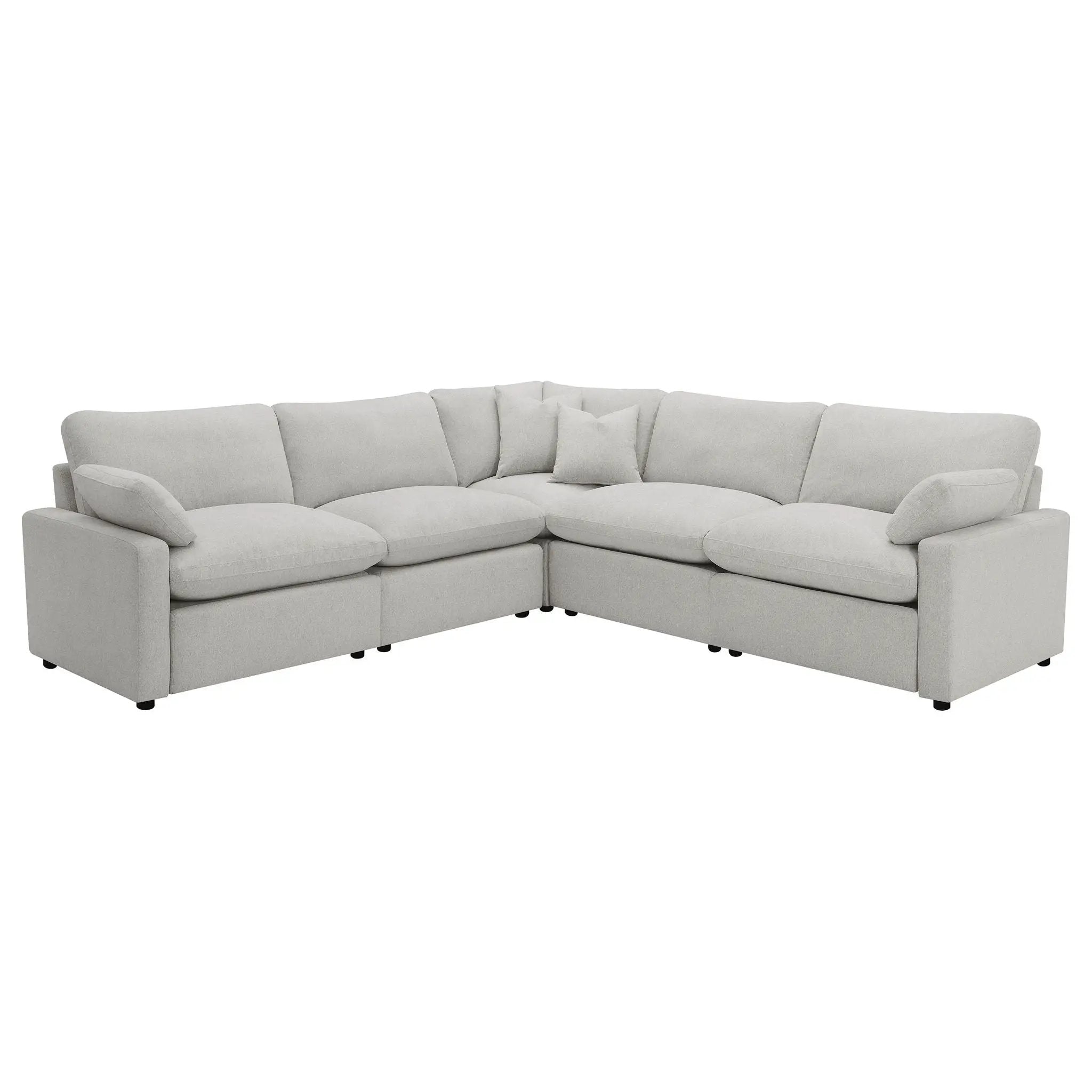 Collins 5-piece Modular Power Reclining Sectional Grey by Unique Piece Furniture