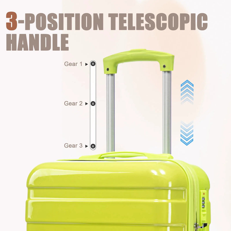 14'/20' 2-Piece PC Spinner Wheel Luggage Set with Gradient Color and Lock by HouseOfZazla