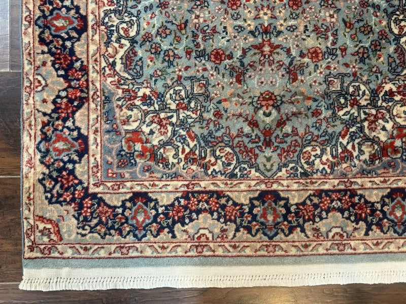 Indo Persian Kerman Rug 3x5, Light Blue, Floral Medallion by Jewel Rugs