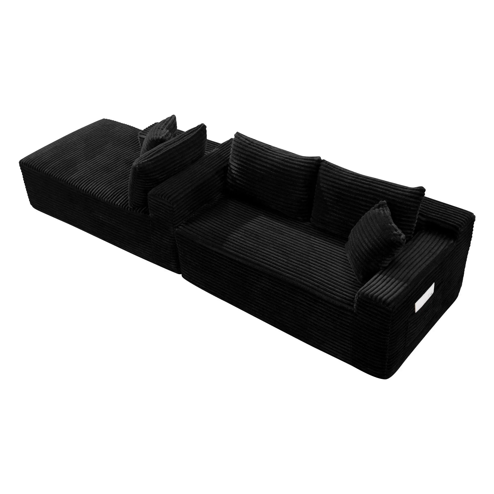 106.3" U-Shaped Cloud Sectional Sofa with Deep Seat by HouseOfZazla