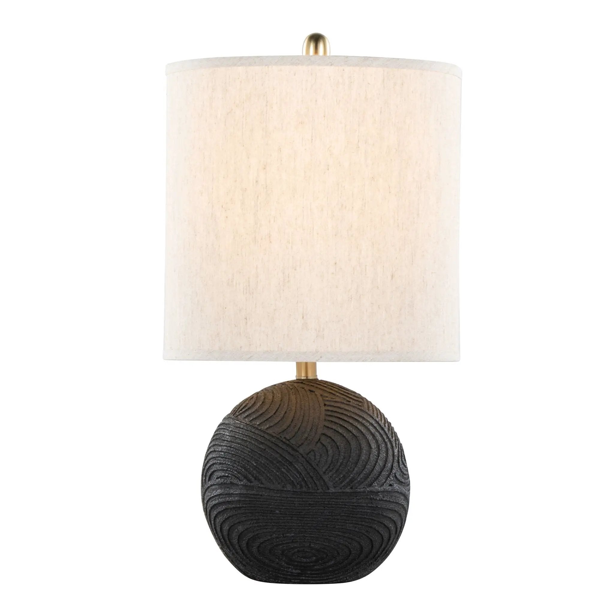 Kona - Contemporary Table Lamp (Set of 2) - Matte Black / Natural by HouseOfZazla