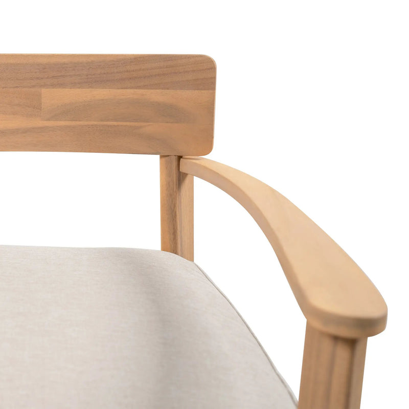 Mallorca Acacia Wood Club Chair With Seat Cushion by HouseOfZazla