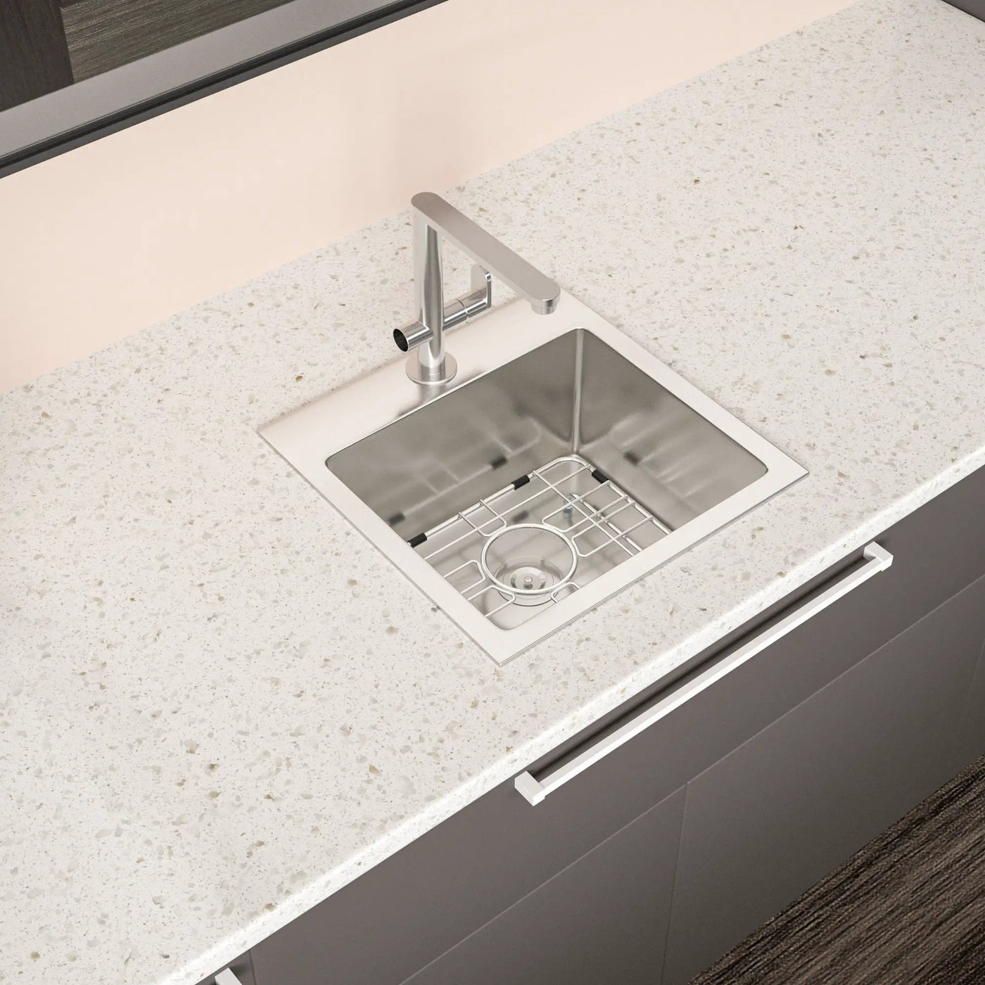 Premium Laundry Drop In Utility Sink 16 Gauge Stainless Steel, Topmount by HouseOfZazla