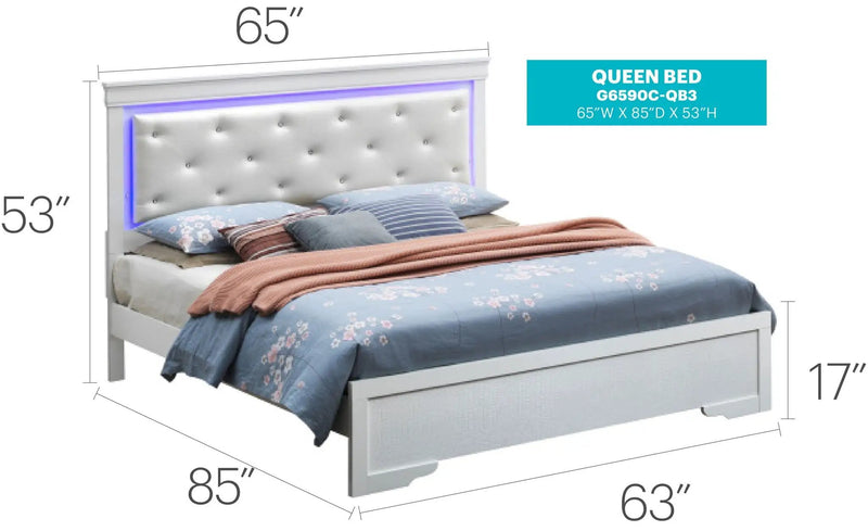 LED Elegant Bed by Unique Piece Furniture