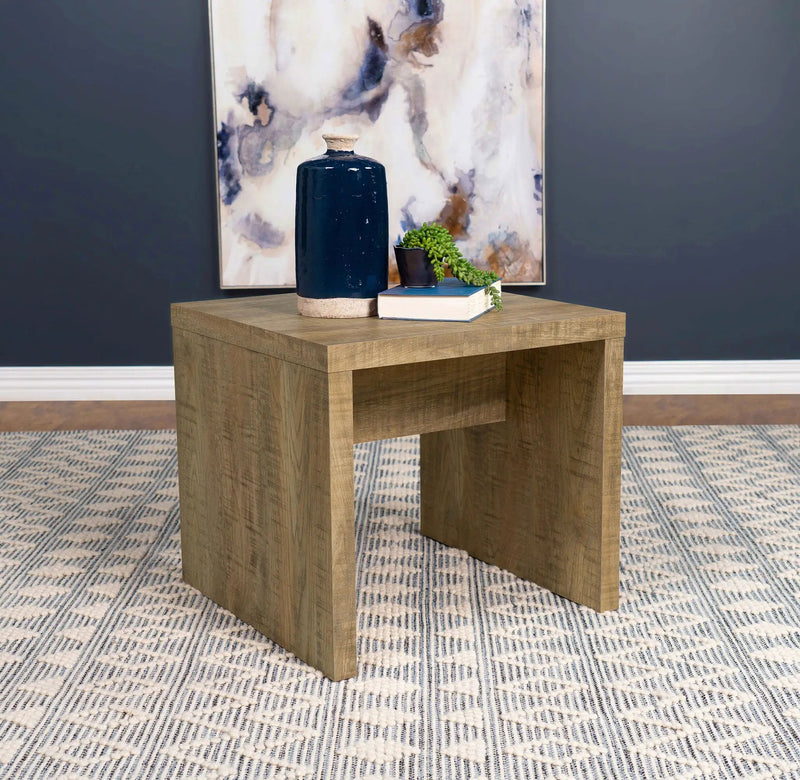 Lynette Square Engineered Wood End Table Mango by Unique Piece Furniture