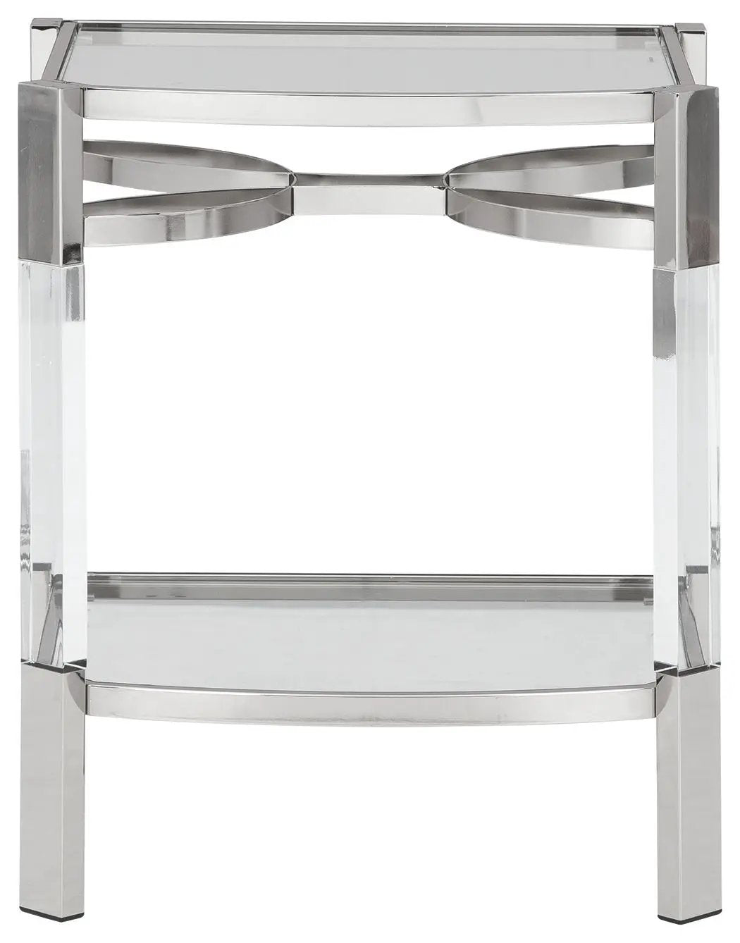Chaseton - Accent Table - Clear / Silver Finish by Unique Piece Furniture