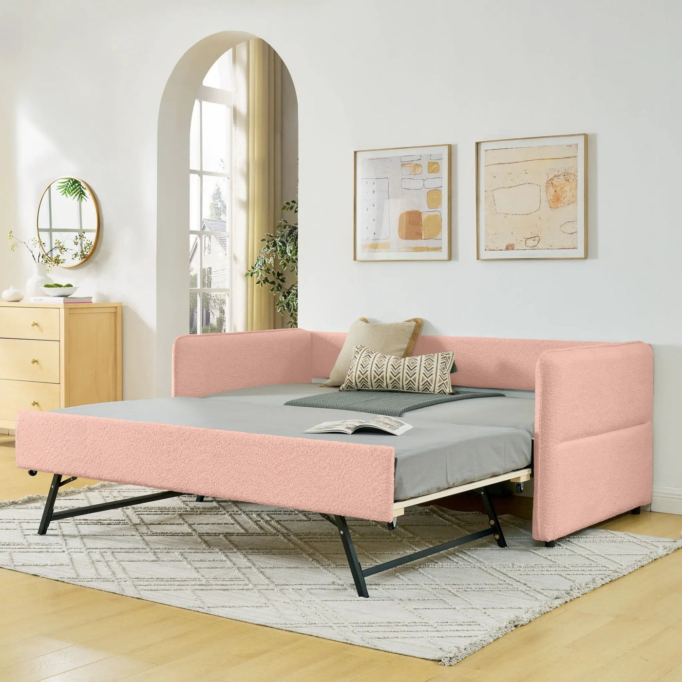 Upholstered Daybed With Pop Up Trundle by HouseOfZazla