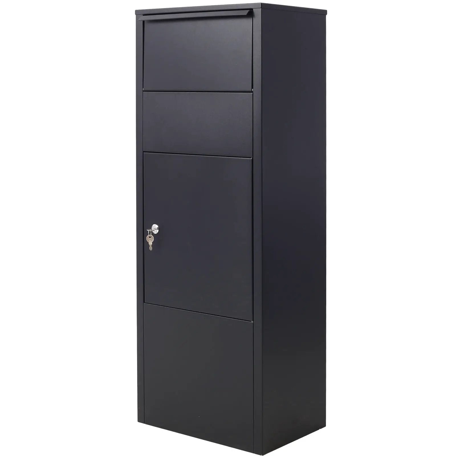 Large Package Delivery Parcel Mail Drop Box With Lockable Storage Compartment Heavy Duty Weatherproof For Express Mail Delivery For Home & Business Use - Black by HouseOfZazla