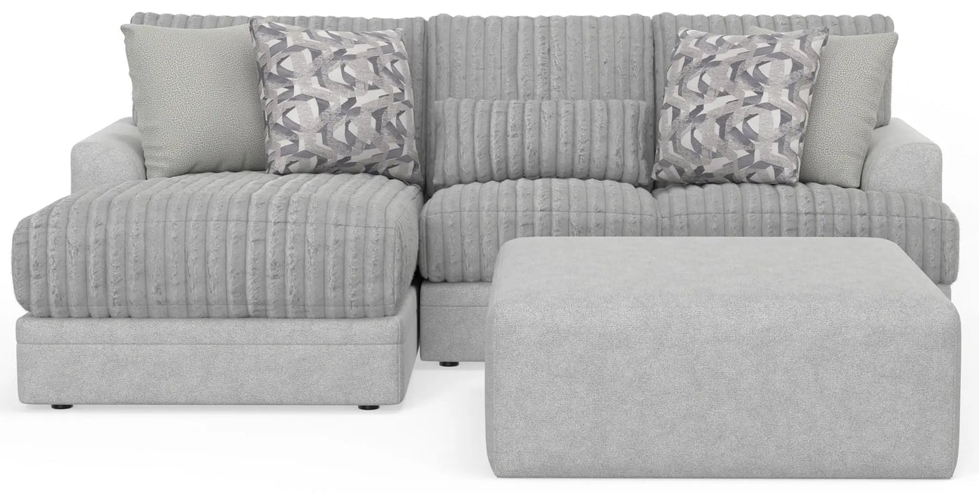Titan - Sectional With Comfort Coil Seating, Cocktail Ottoman And Accent Pillows Included by Unique Piece Furniture