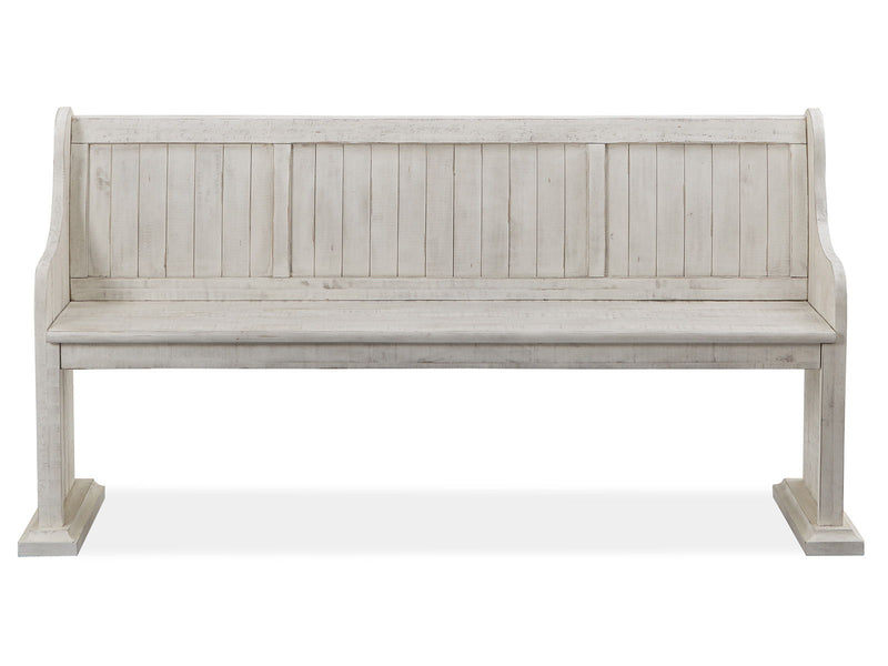 Bronwyn - Bench With Back - Alabaster, photo 3 of 7