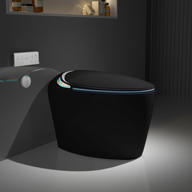 Smart Toilet with Bidet Built In, Auto Open/Close & Foot Sensor - White Porcelain, photo 10 of 10
