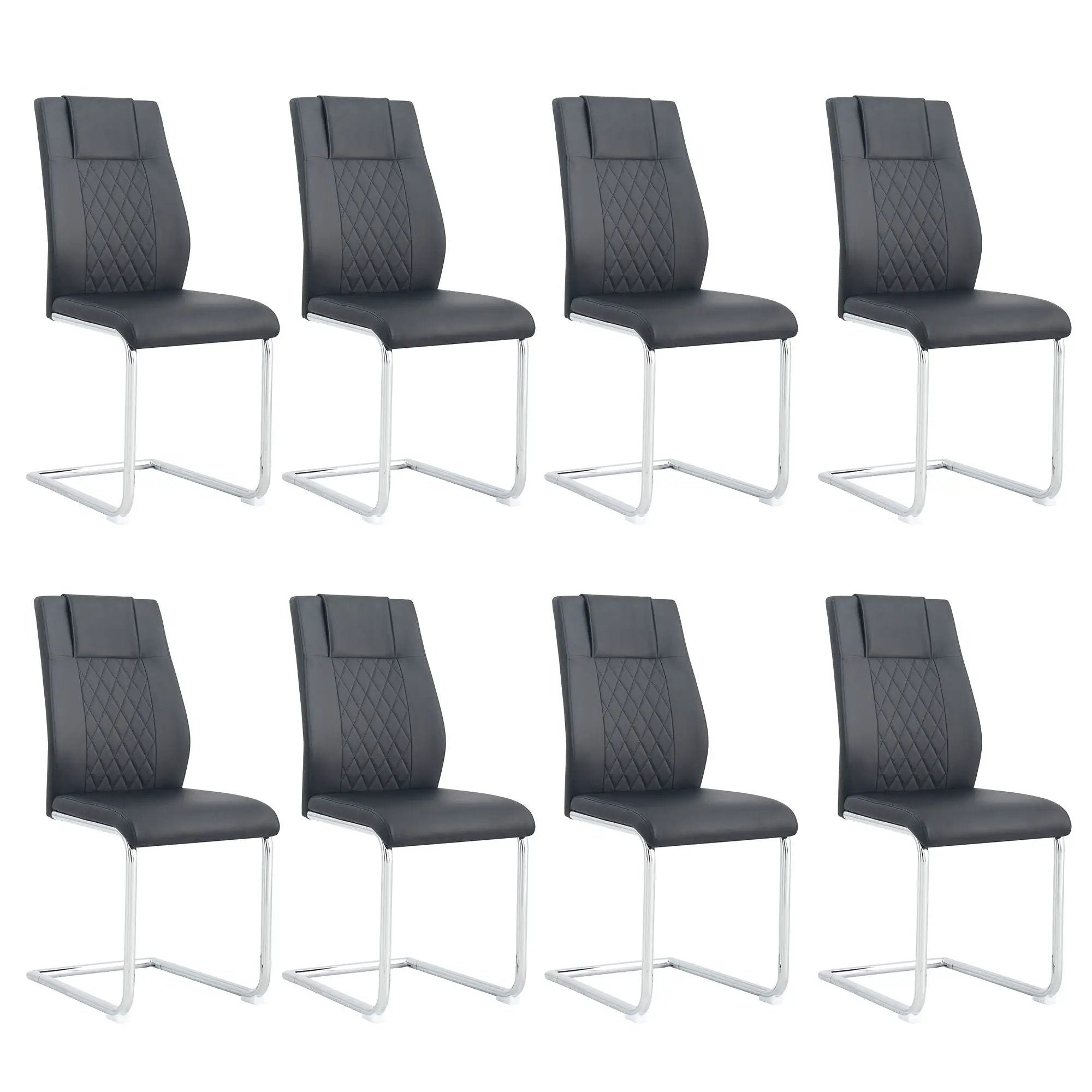 Modern Dining Chairs With Padded Seat, Metal Legs by Unique Piece Furniture