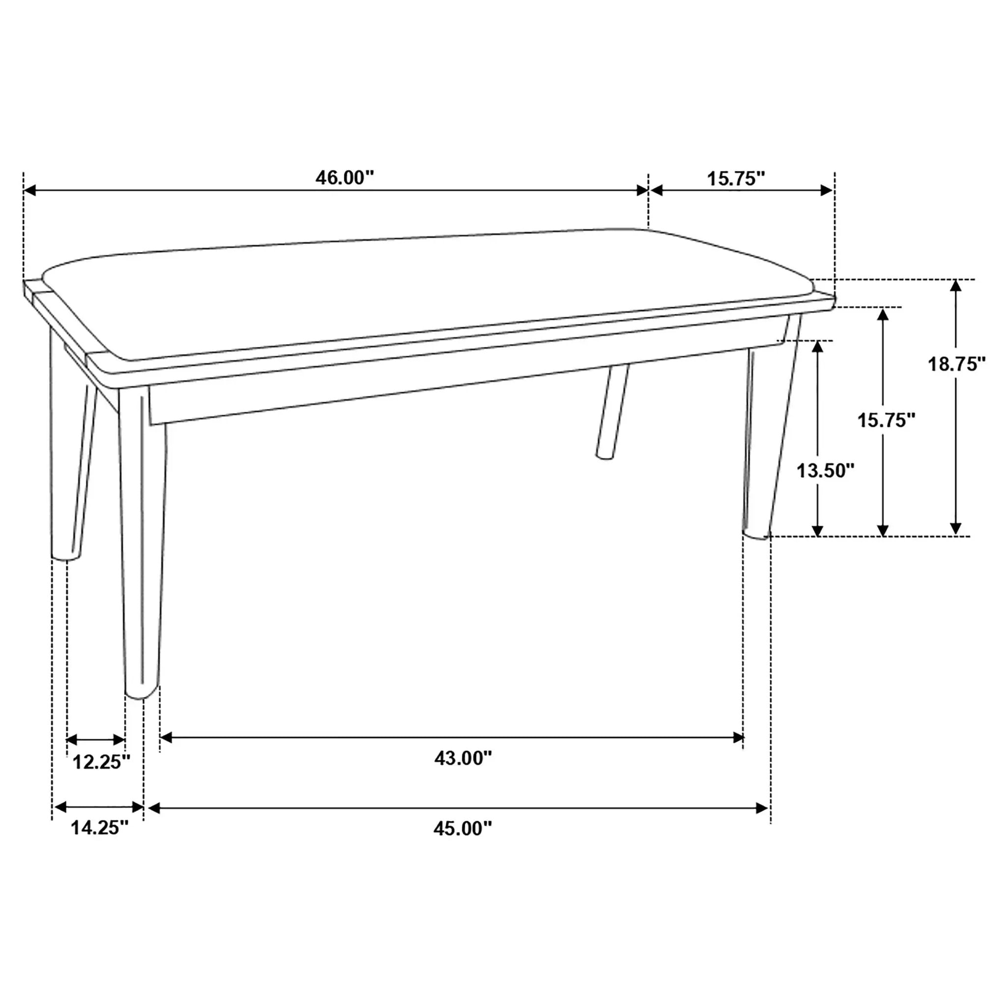 Upholstered Dining Bench - Brown / Gray by HouseOfZazla